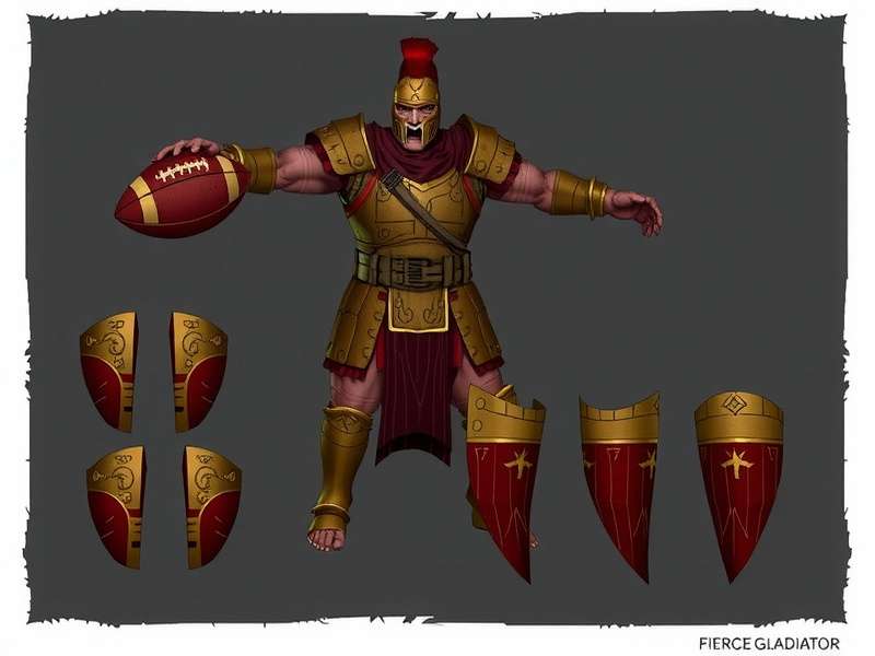 Fierce Gladiator Football Armor Customization